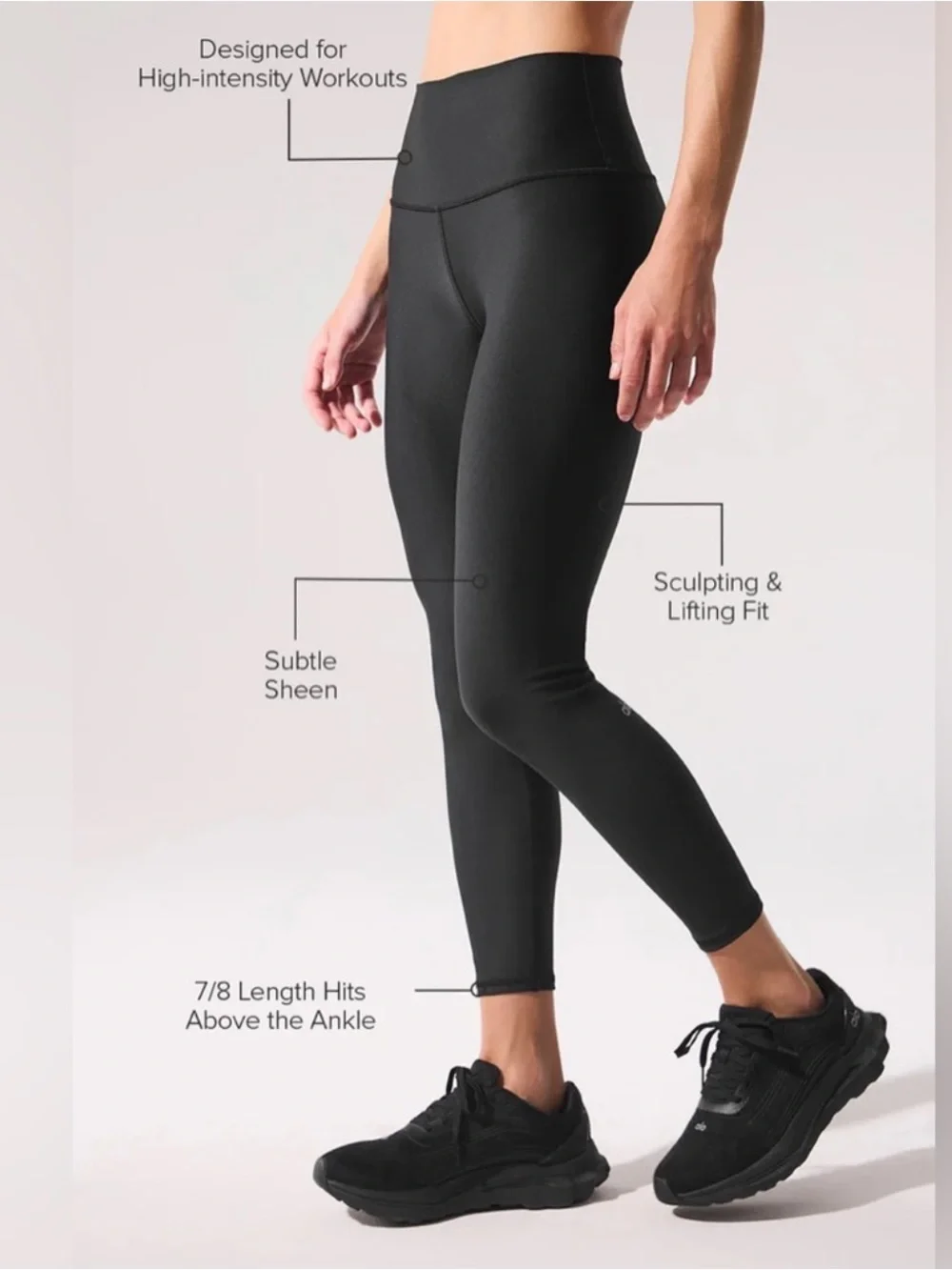ALO yoga airlift High-Waist Black Sculpting Women’s leggings (7/8 Length)